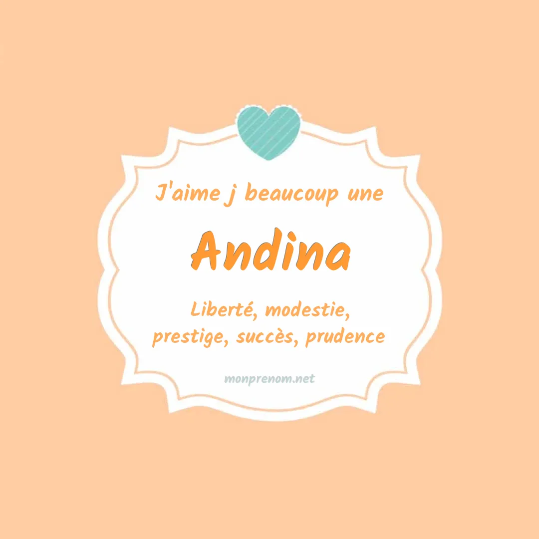 j'aime beaucoup Andina