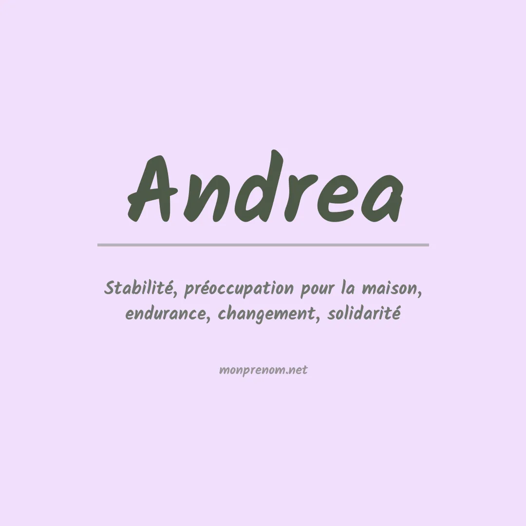 Signification du Prénom Andrea