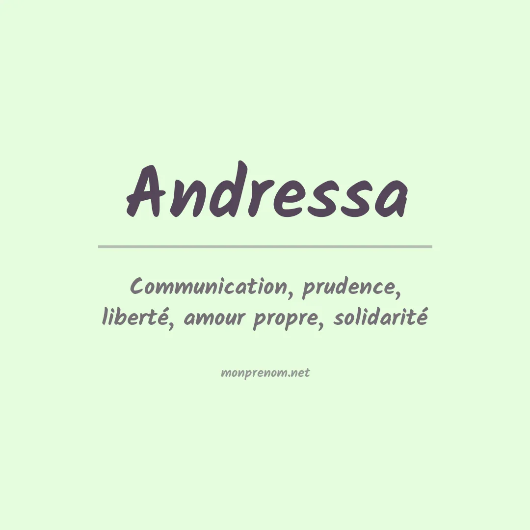 Signification du Prénom Andressa