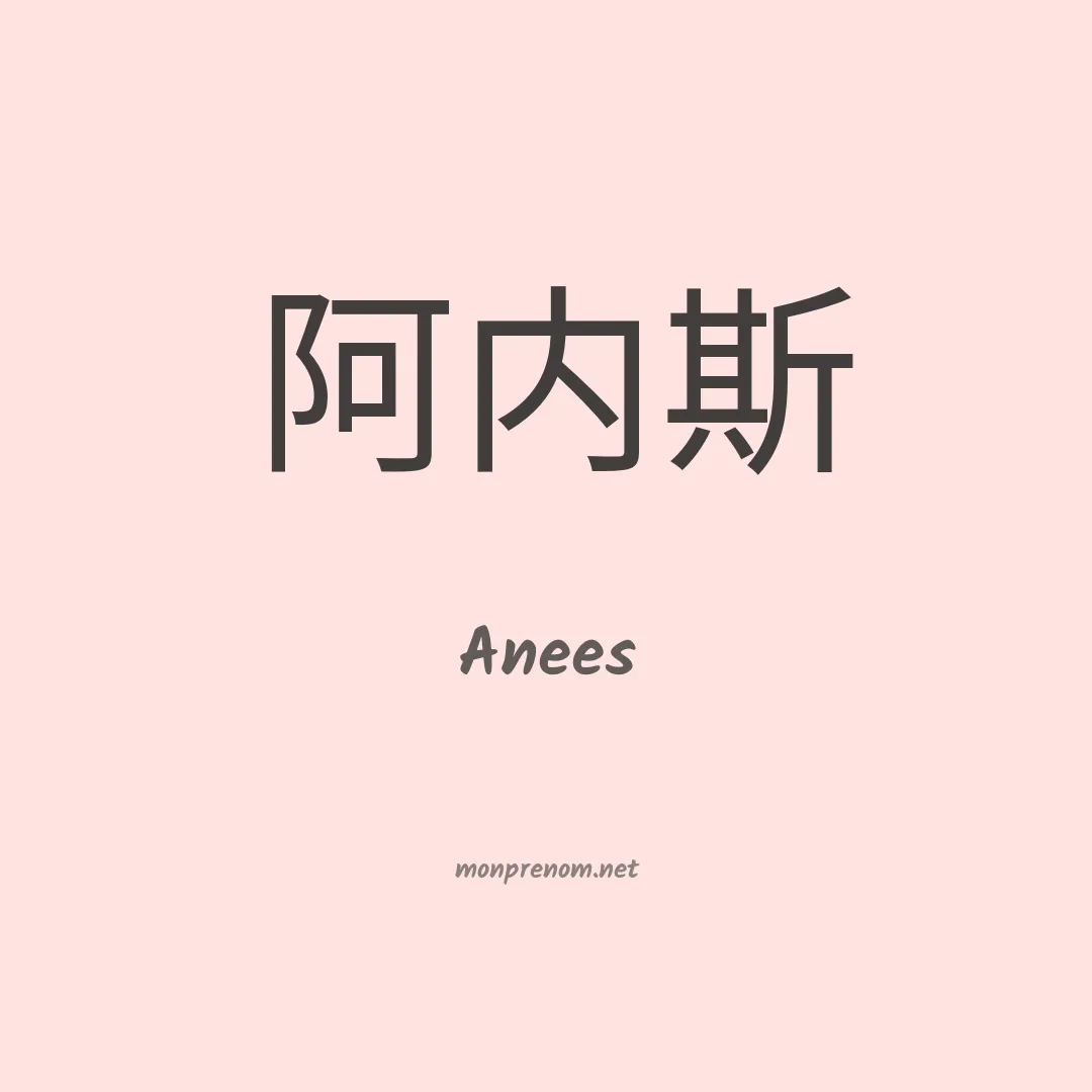 Anees en chino