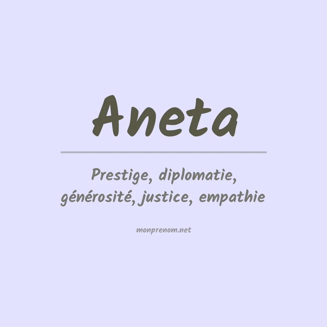Signification du Prénom Aneta Signification du Prénom Aneta