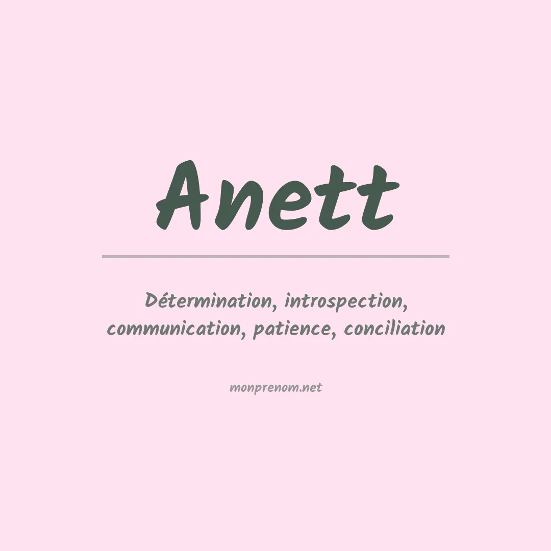 Signification du Prénom Anett Signification du Prénom Anett