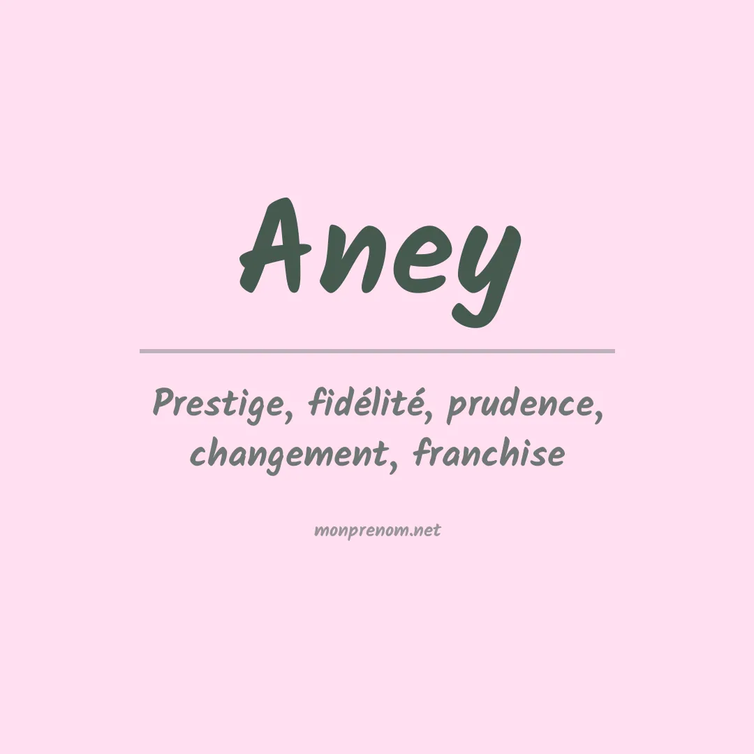 Signification du Prénom Aney