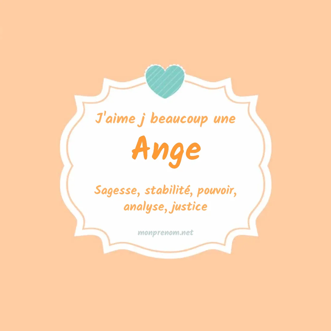 Signification du Pr nom Ange