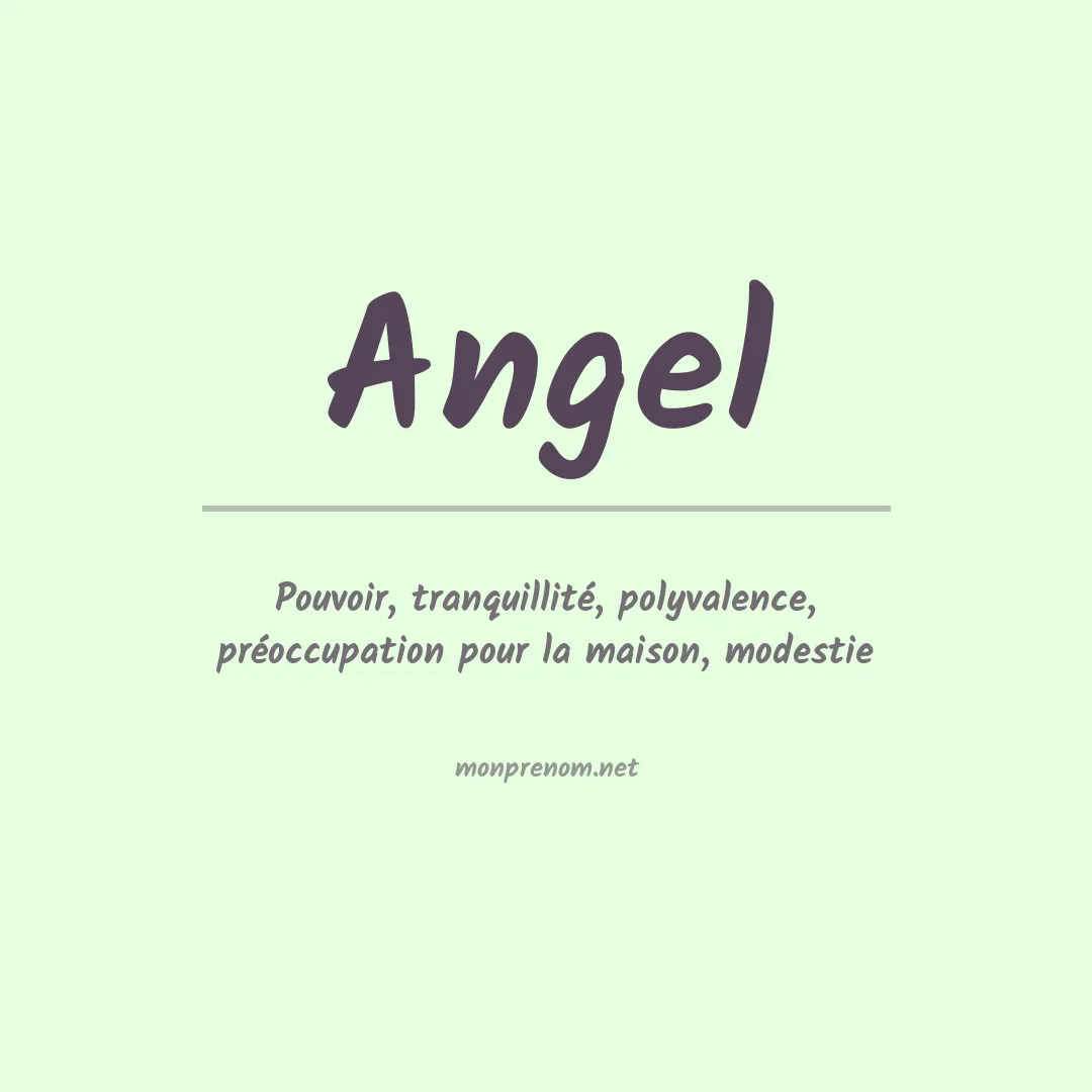 Signification du Prénom Angel