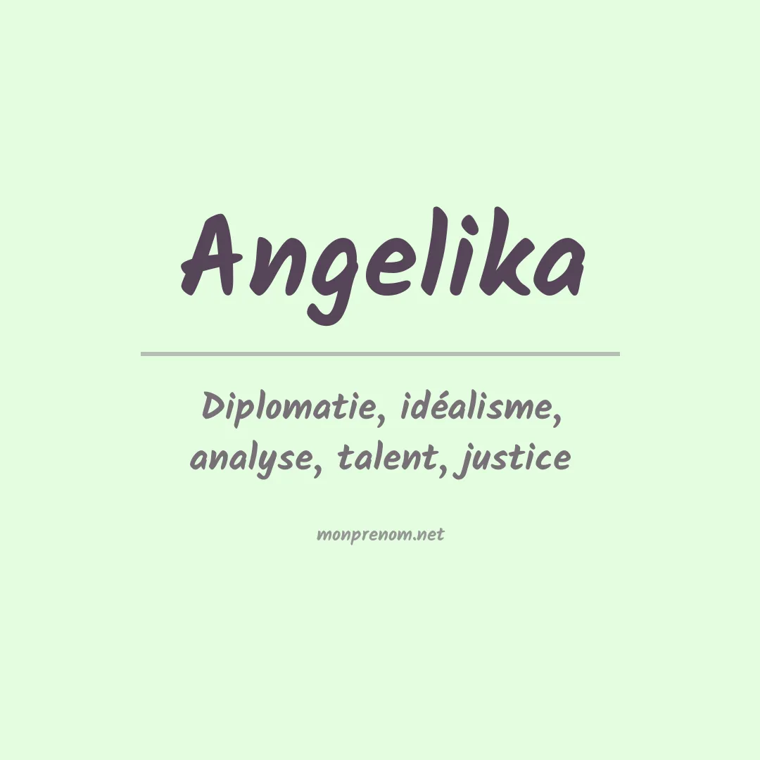 Signification du Prénom Angelika