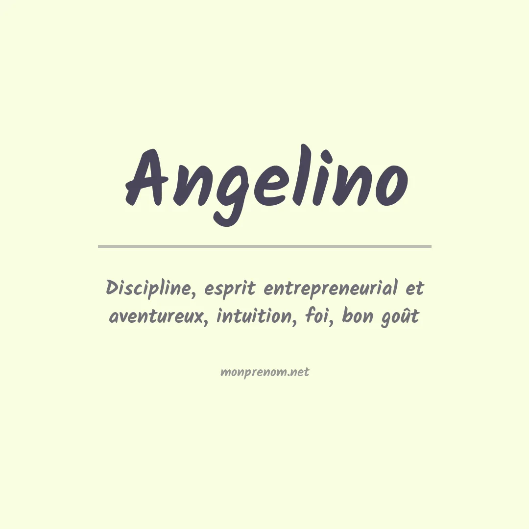 Signification du Prénom Angelino