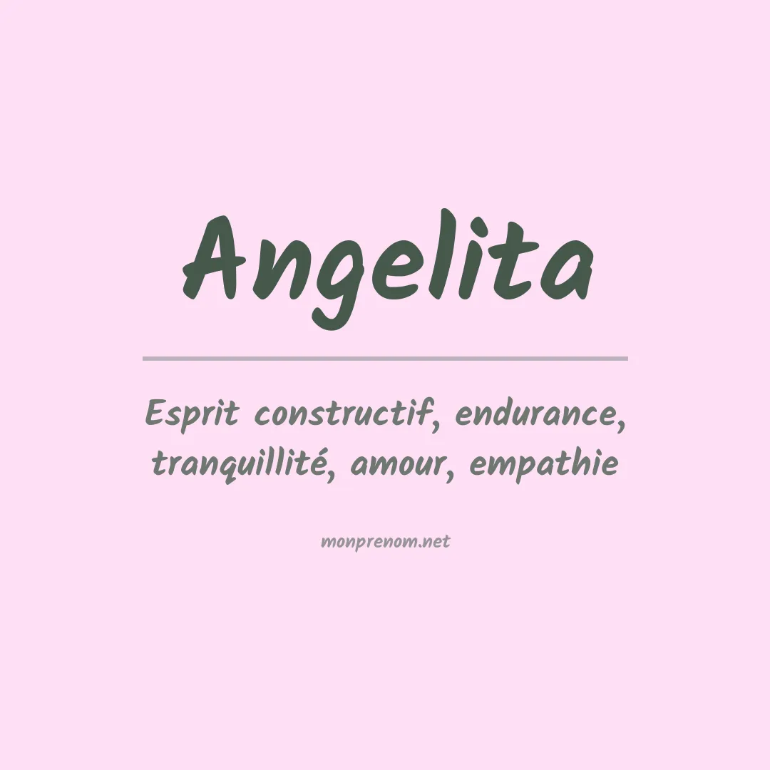 Signification du Prénom Angelita
