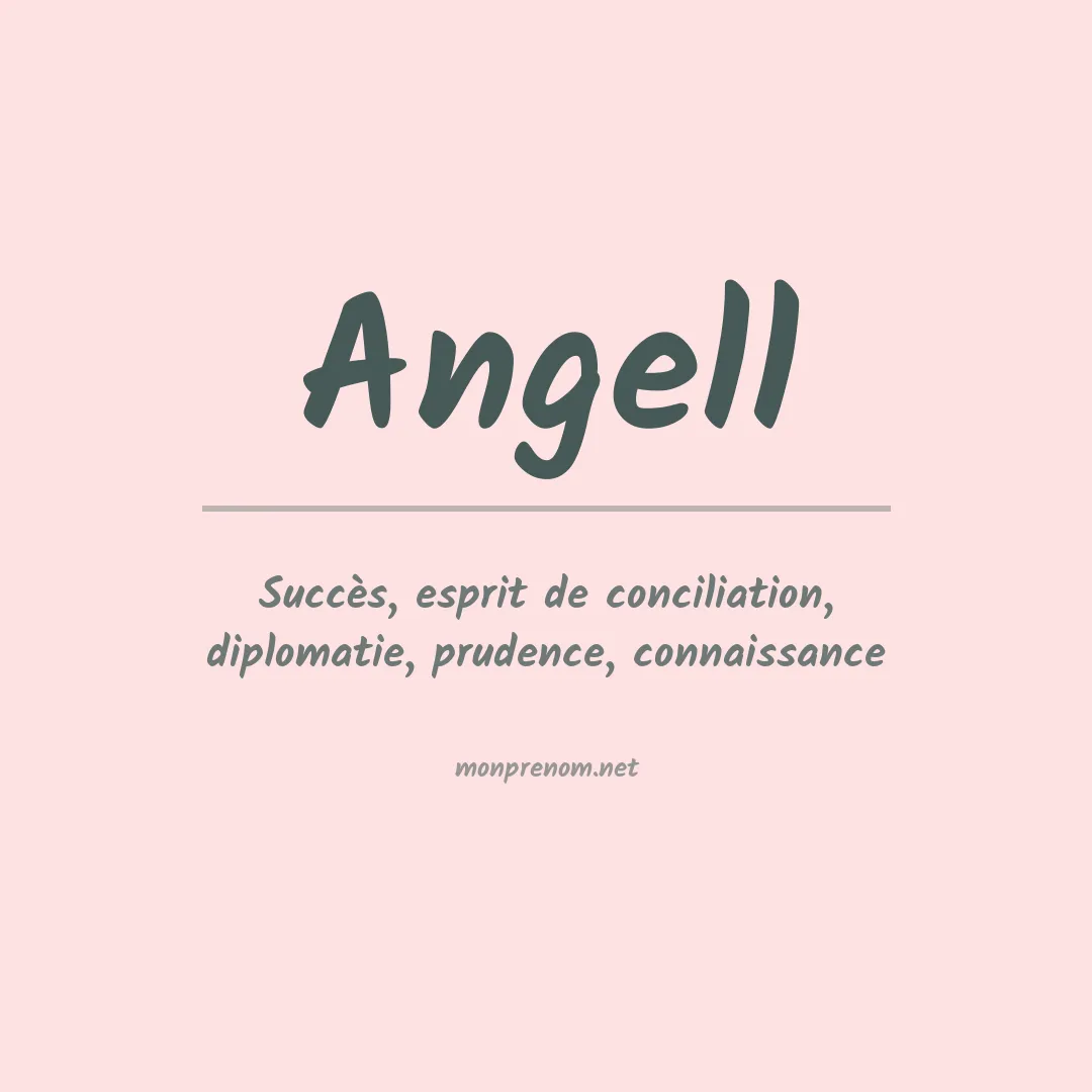 Signification du Prénom Angell