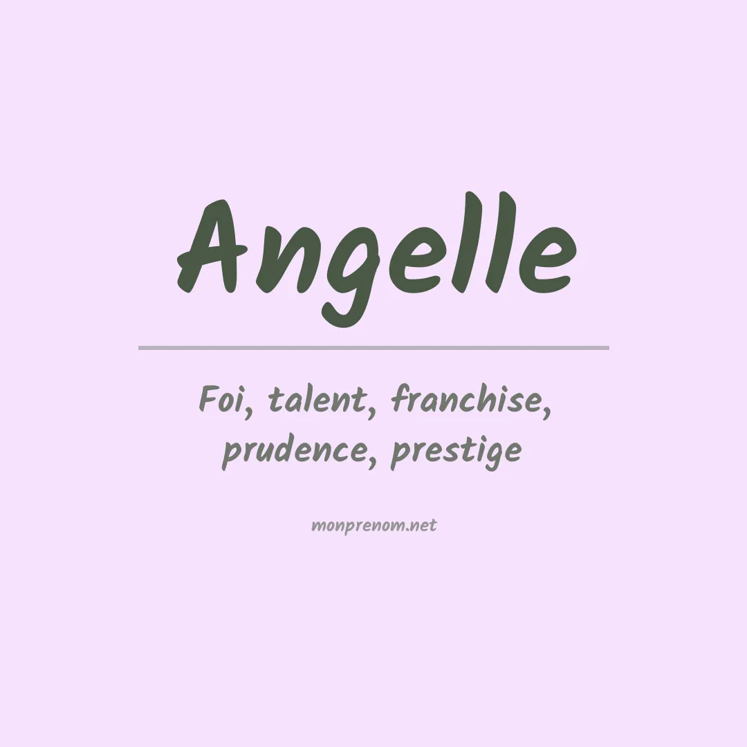 Signification du Prénom Angelle