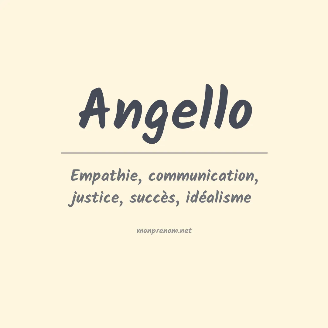Signification du Prénom Angello