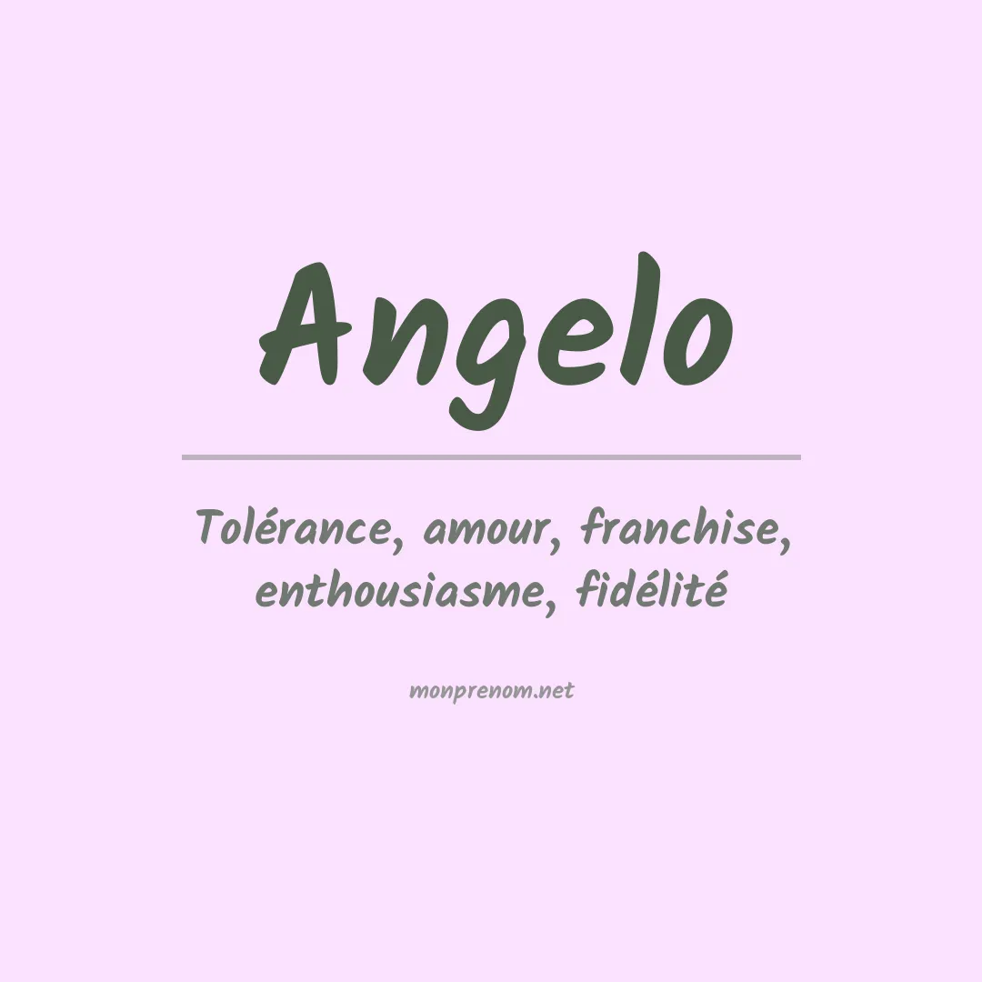 Signification du Prénom Angelo