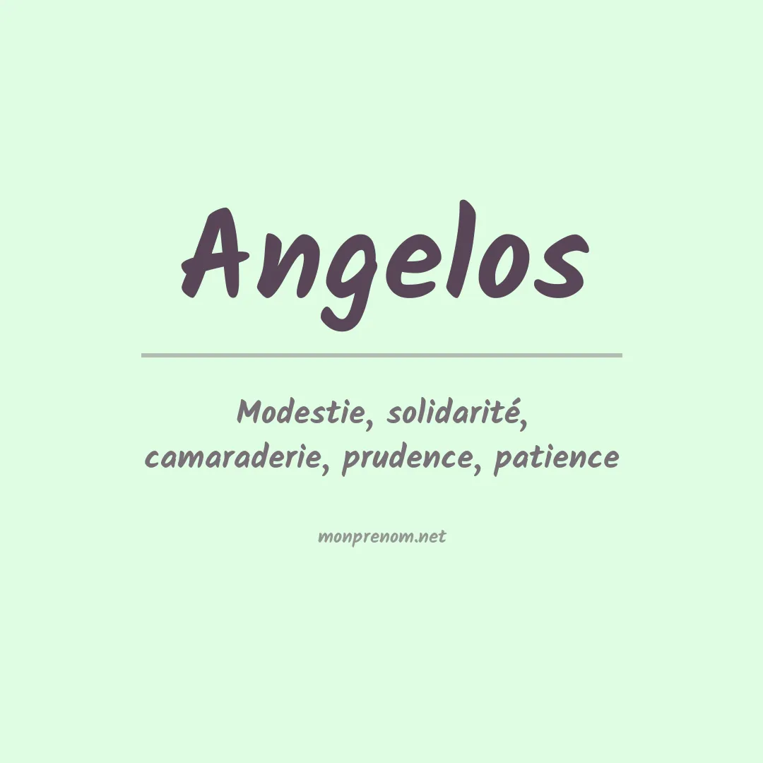 Signification du Prénom Angelos