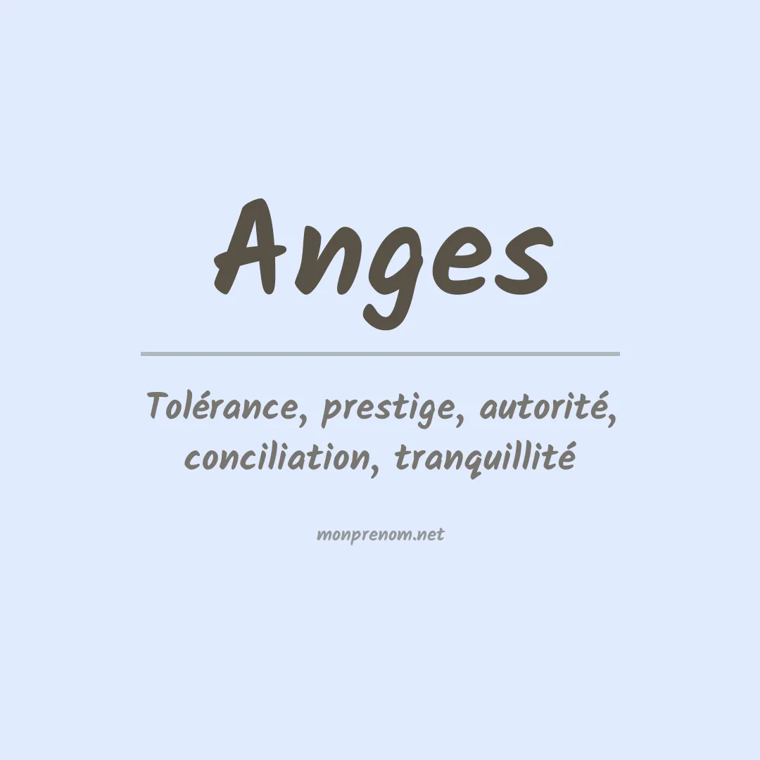 Signification du Prénom Anges