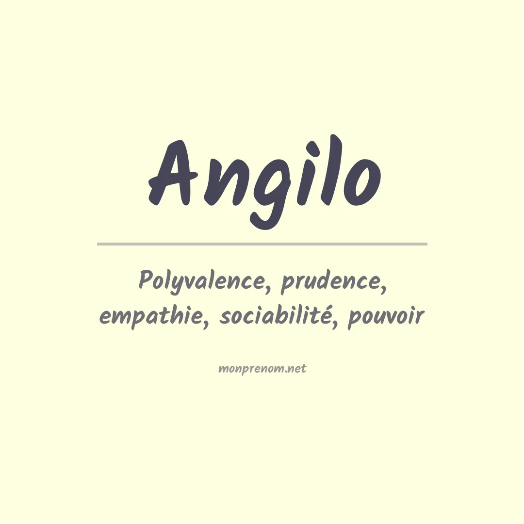 Signification du Prénom Angilo