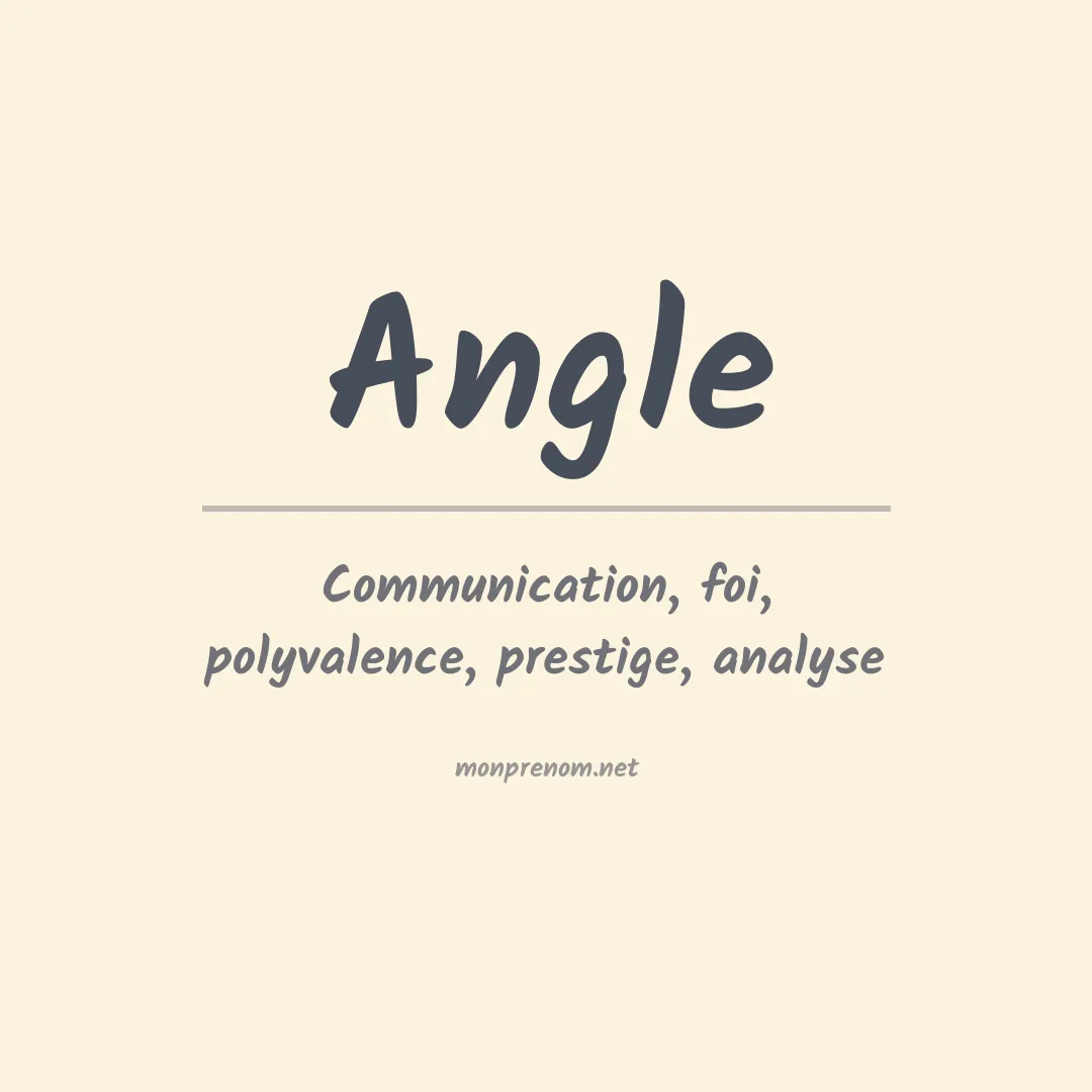Signification du Prénom Angle