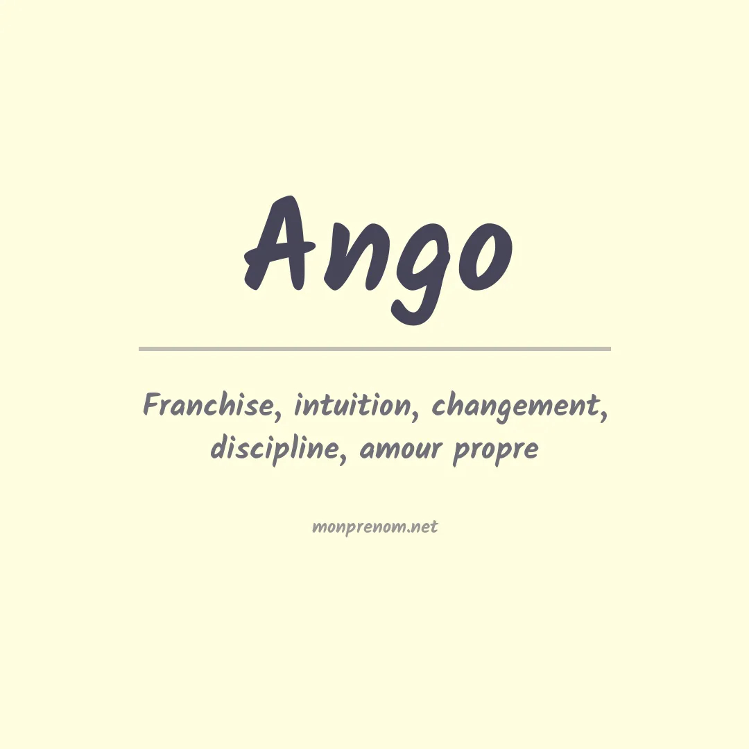 Signification du Prénom Ango