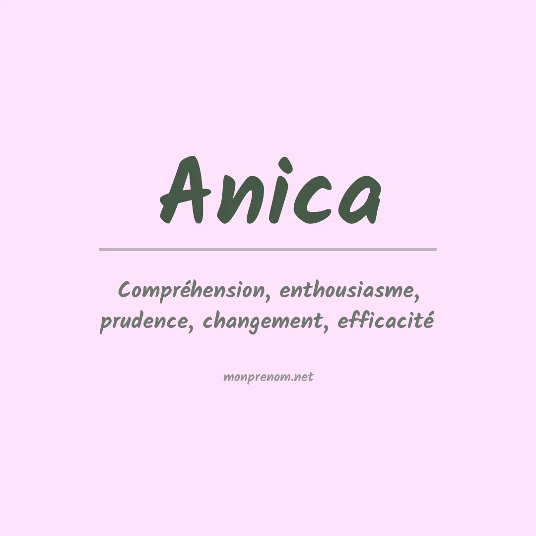 Signification du Prénom Anica Signification du Prénom Anica