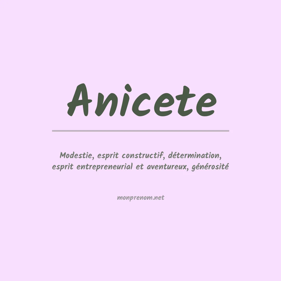 Signification du Prénom Anicete Signification du Prénom Anicete
