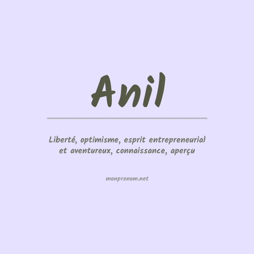 Signification du Prénom Anil