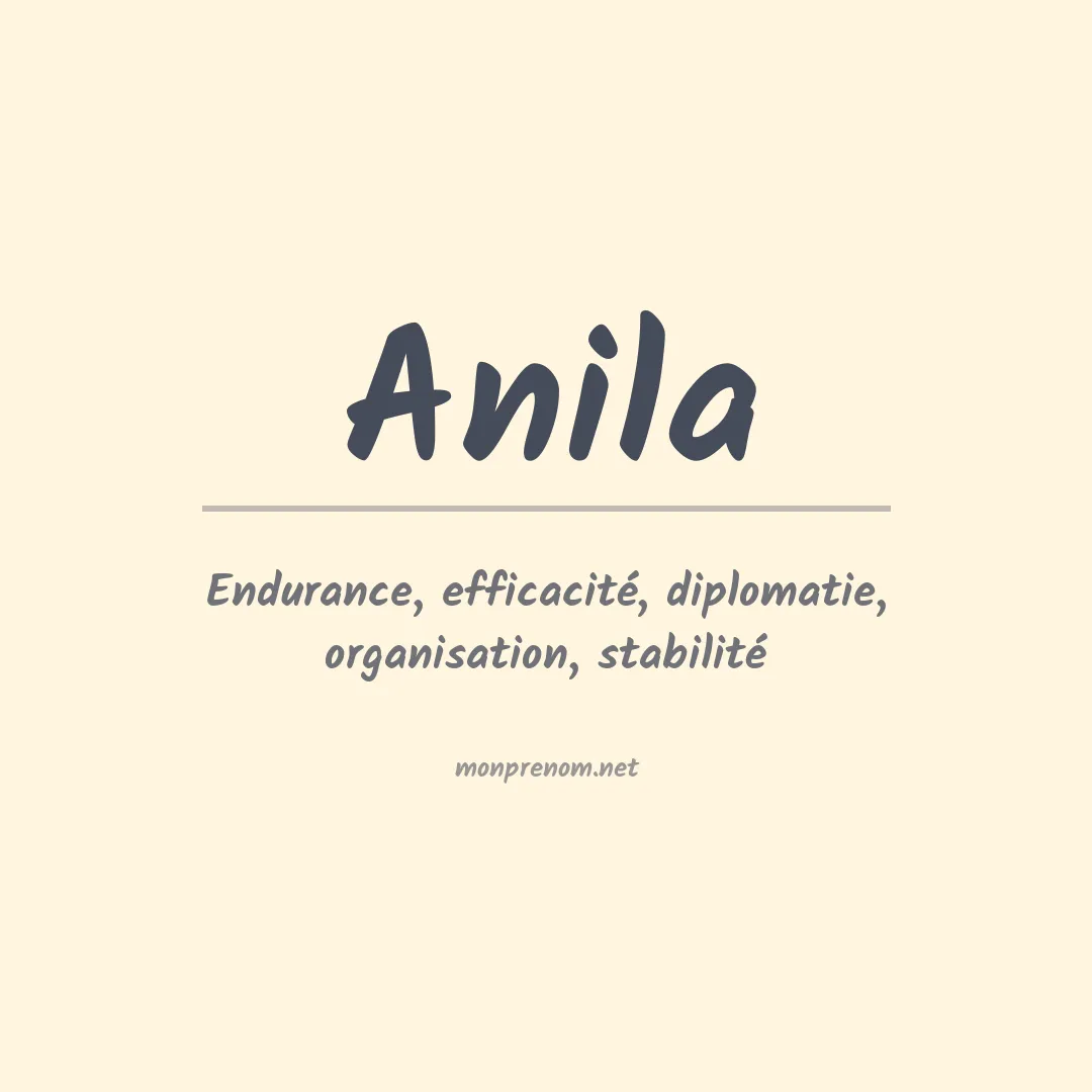 Signification du Prénom Anila Signification du Prénom Anila