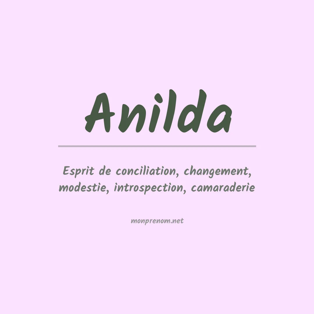 Signification du Prénom Anilda