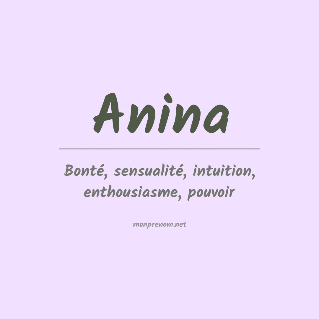 Signification du Prénom Anina Signification du Prénom Anina