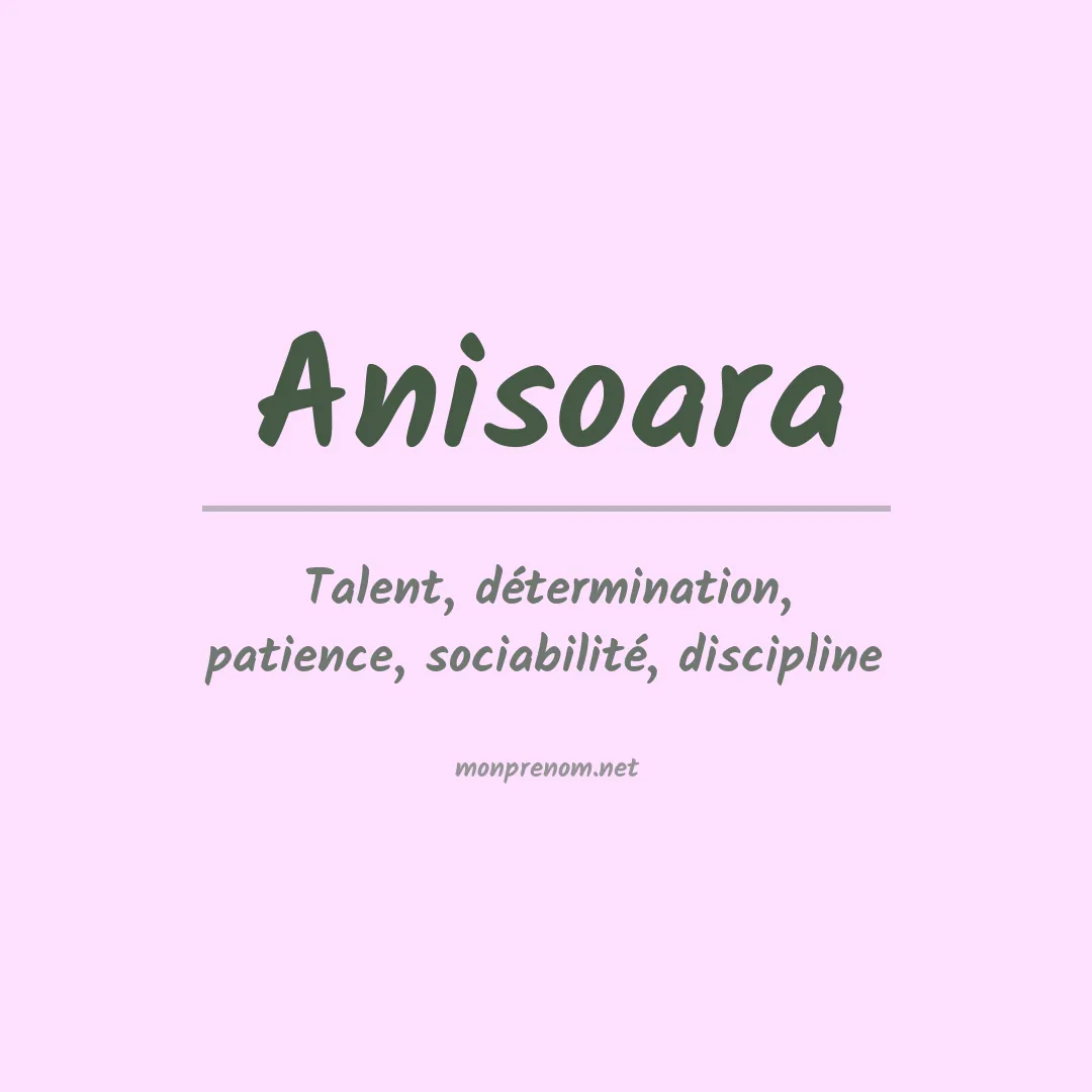 Signification du Prénom Anisoara Signification du Prénom Anisoara