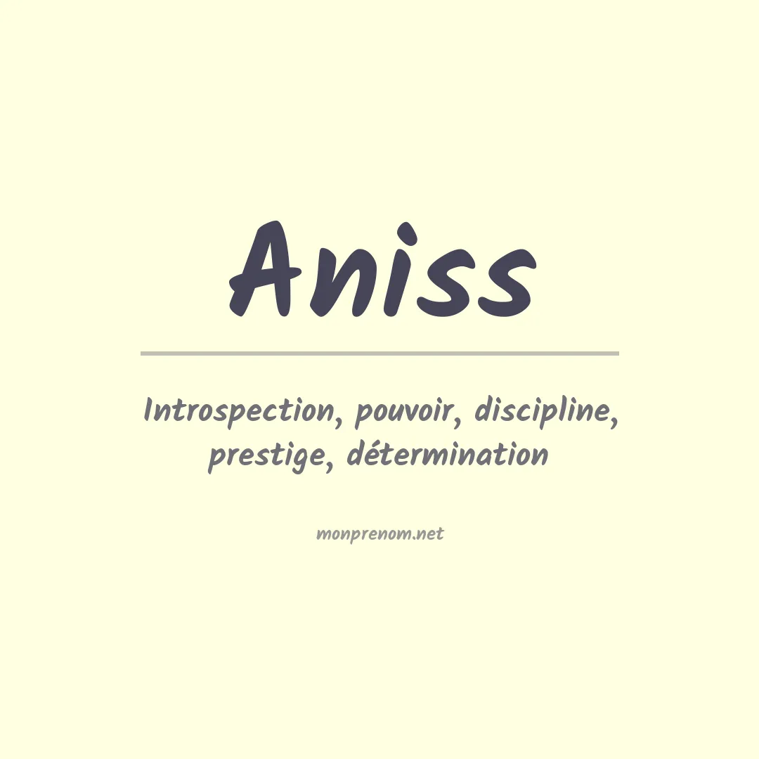 Signification du Prénom Aniss Signification du Prénom Aniss