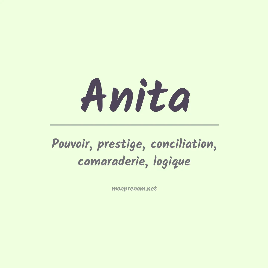 Signification du Prénom Anita