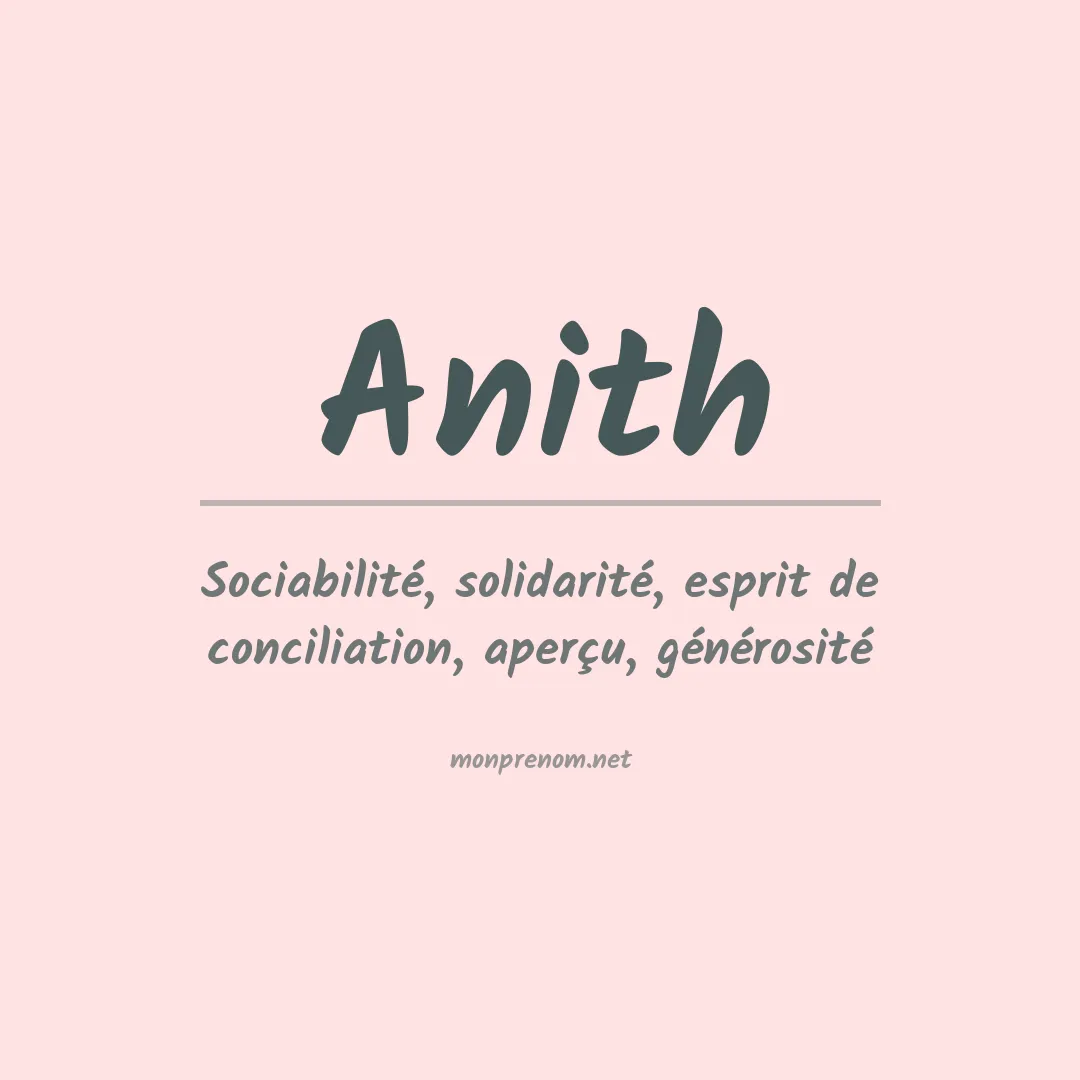 Signification du Prénom Anith