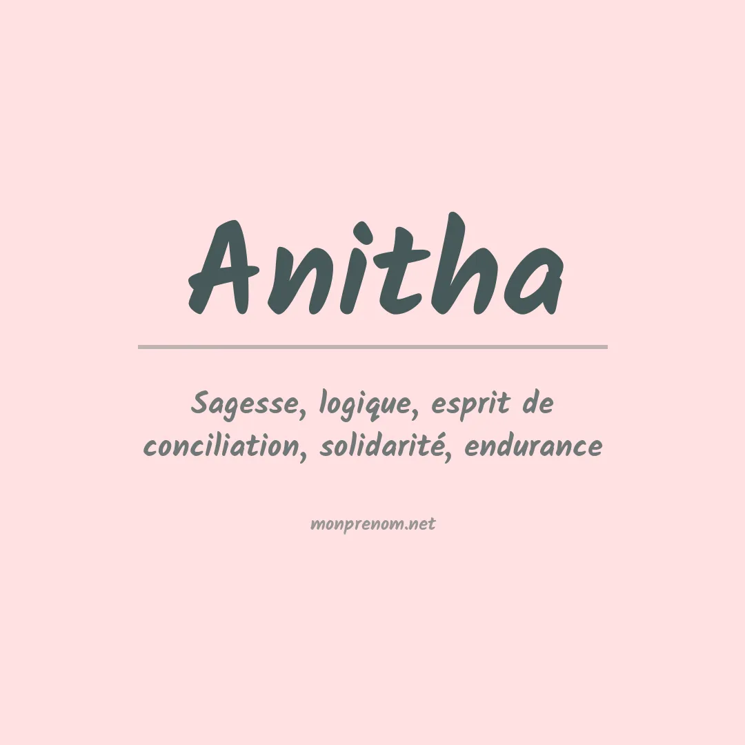 Signification du Prénom Anitha