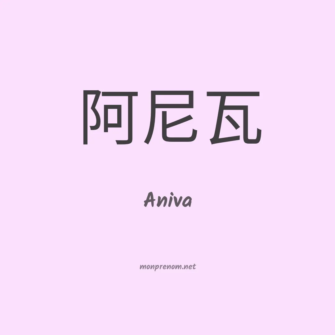 Aniva en chino