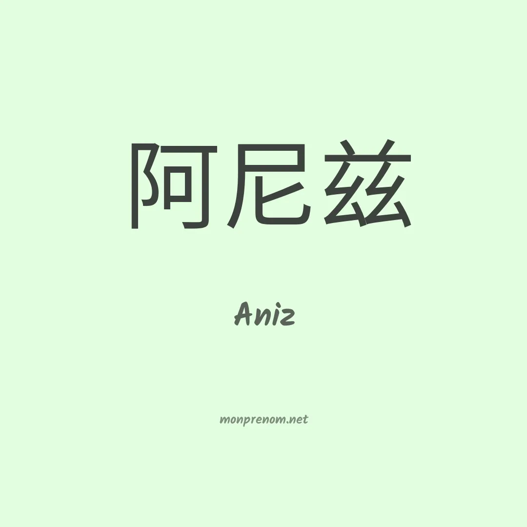 Aniz en chino