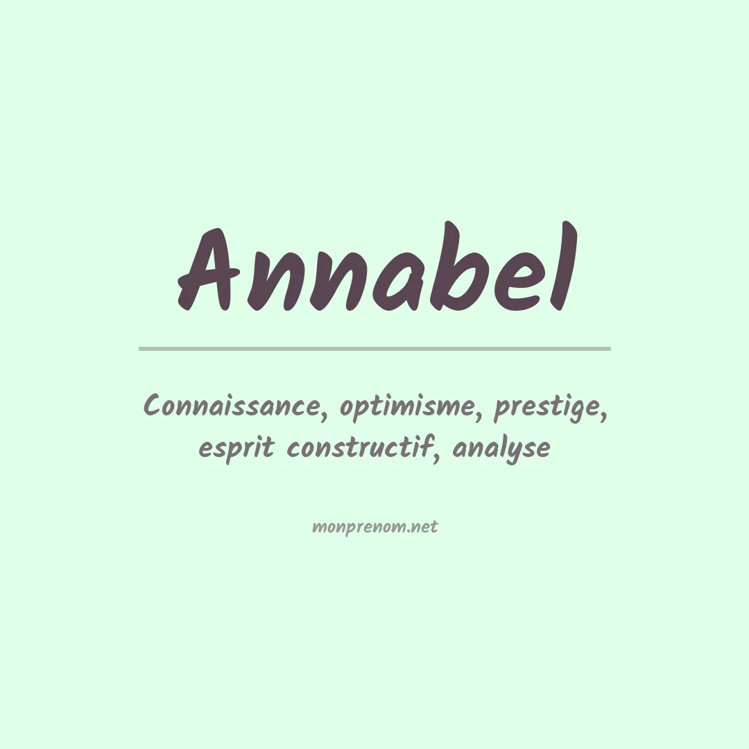 Signification du Prénom Annabel