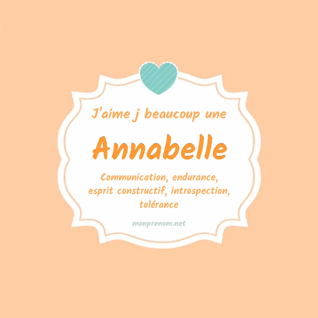 j'aime beaucoup Annabelle