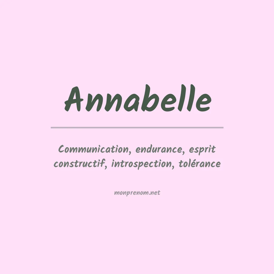 Signification du Prénom Annabelle