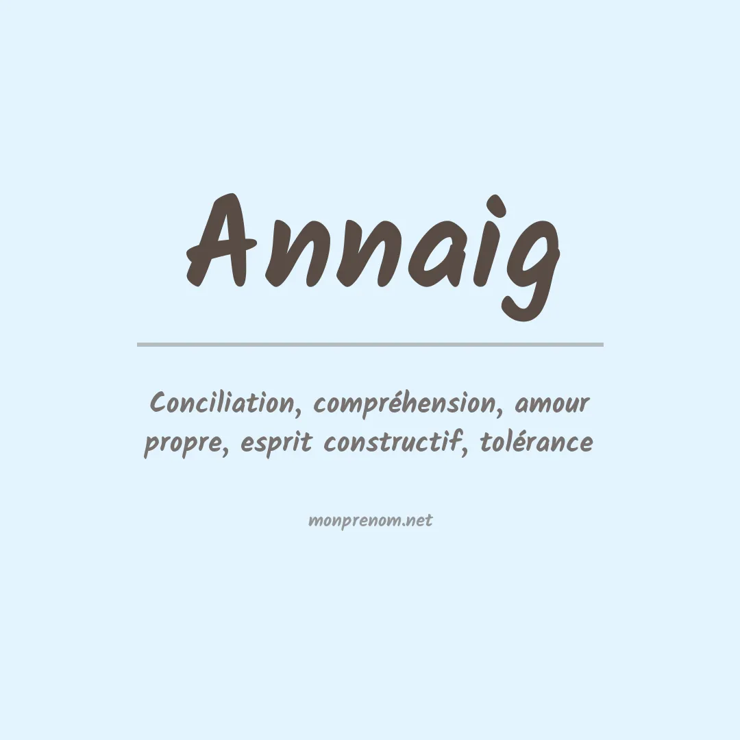 Signification du Prénom Annaig