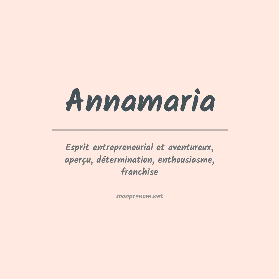 Signification du Prénom Annamaria Signification du Prénom Annamaria