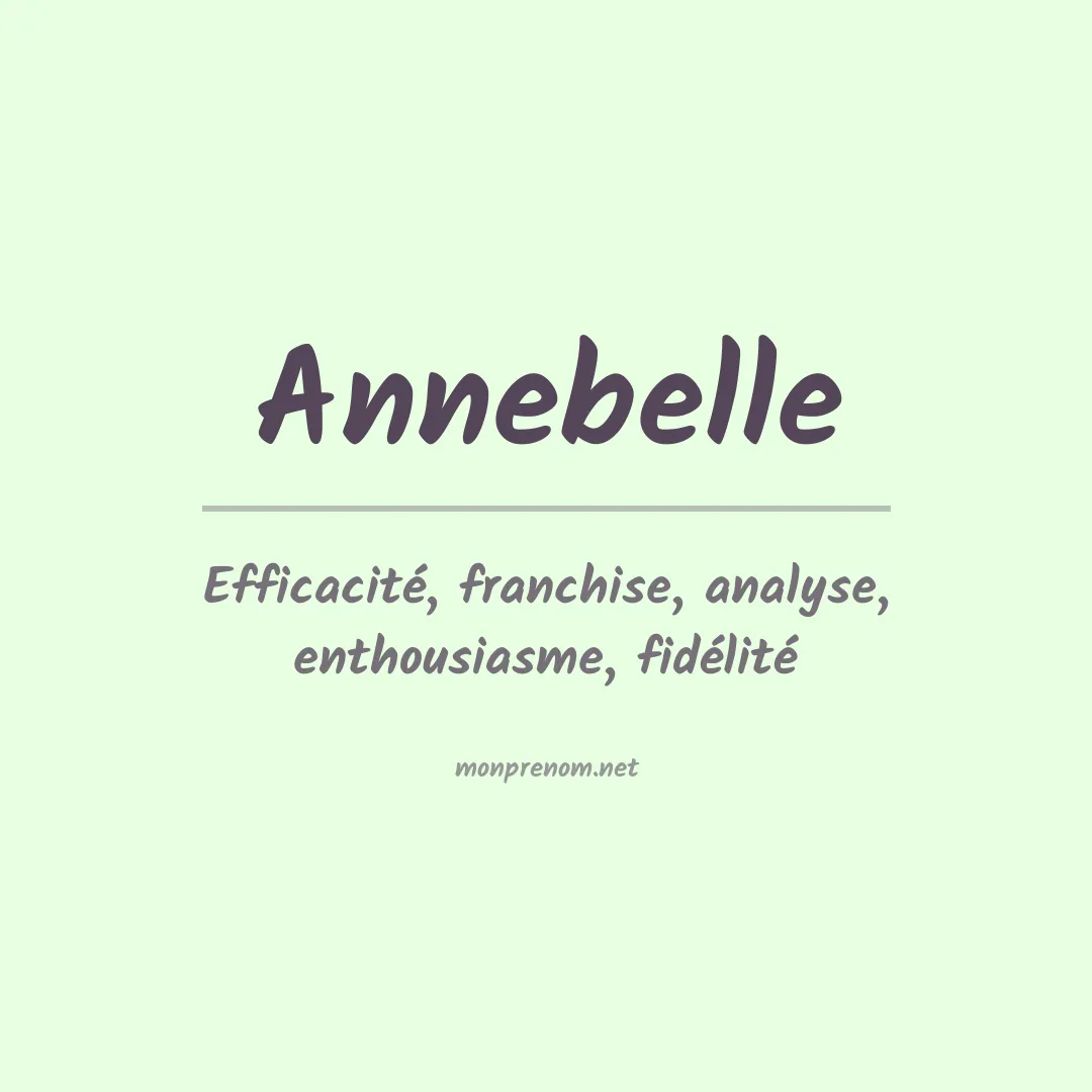 Signification du Prénom Annebelle Signification du Prénom Annebelle