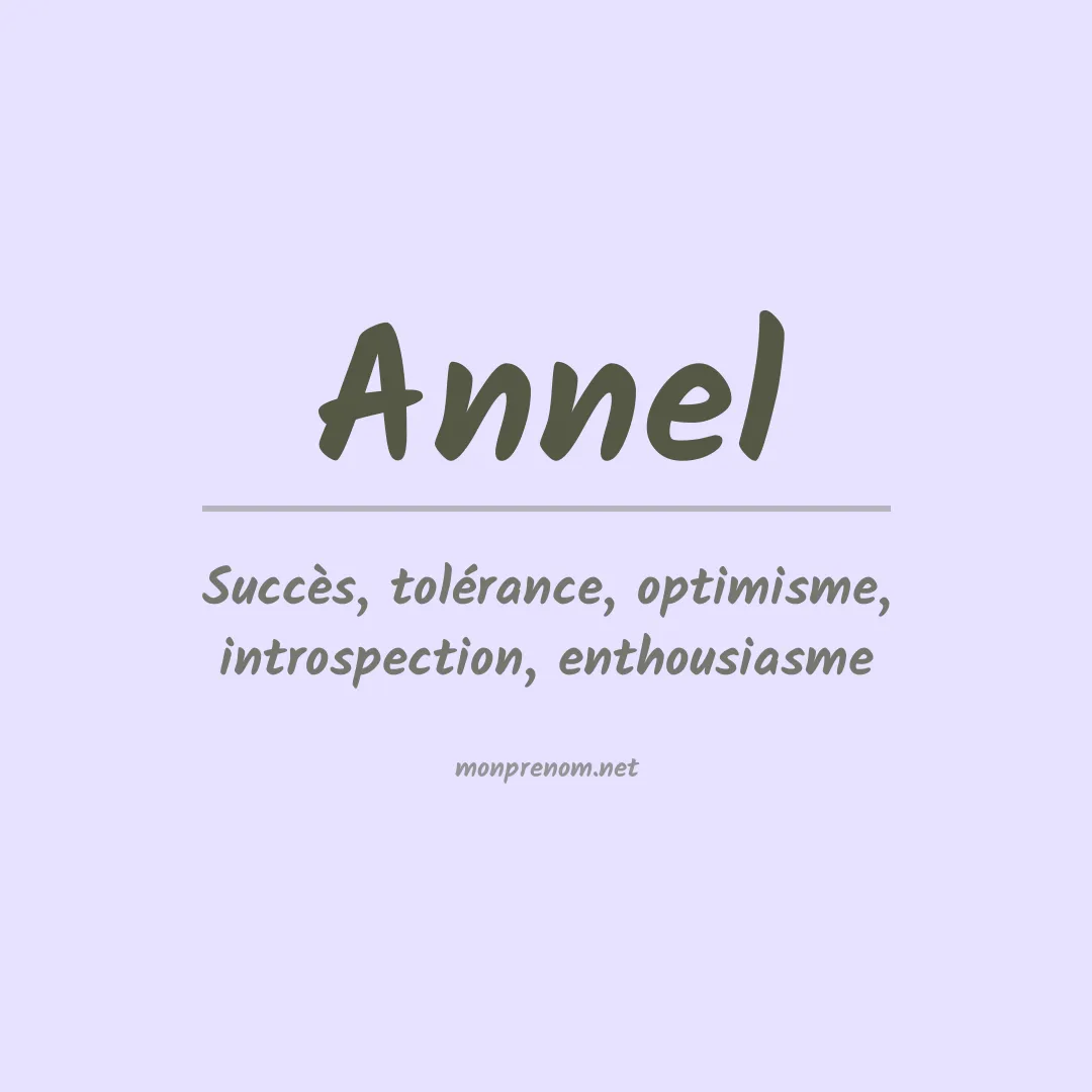 Signification du Prénom Annel