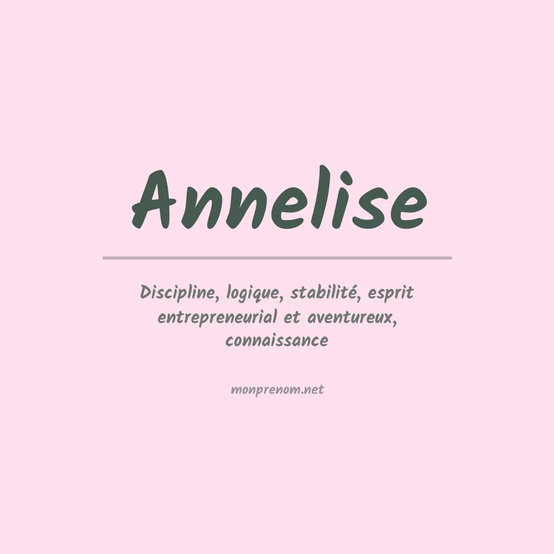 Signification du Prénom Annelise