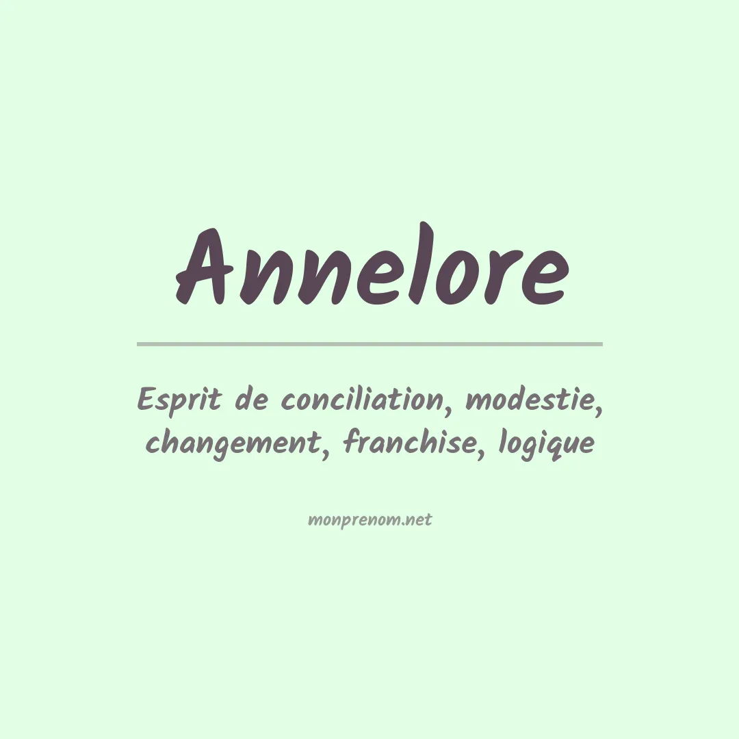 Signification du Prénom Annelore