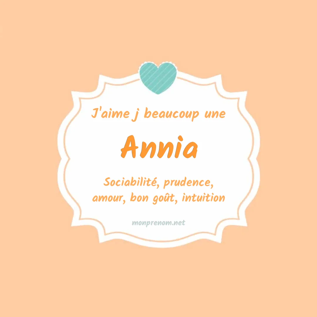 j'aime beaucoup Annia