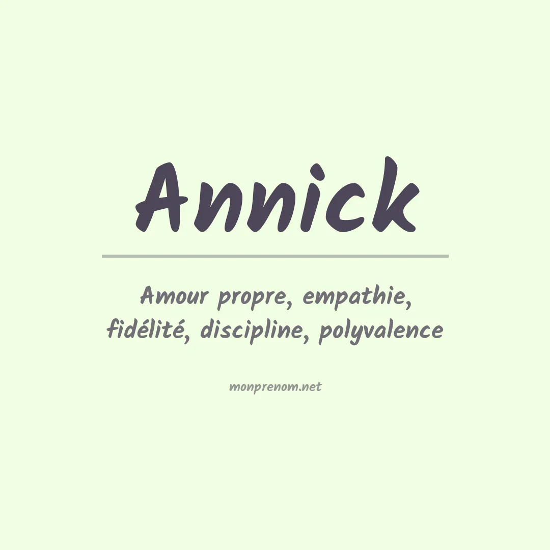 Signification du Prénom Annick