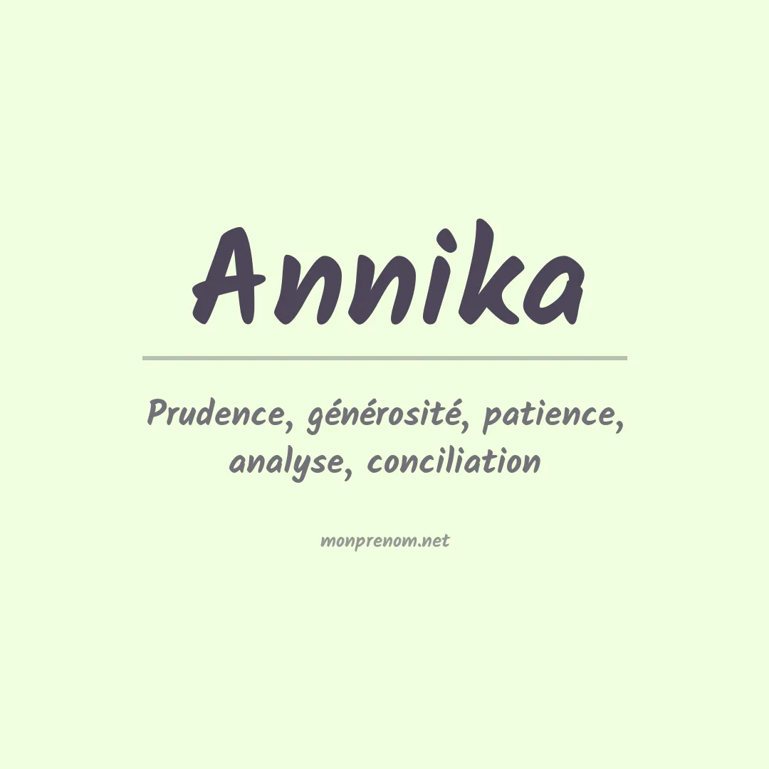 Signification du Prénom Annika Signification du Prénom Annika