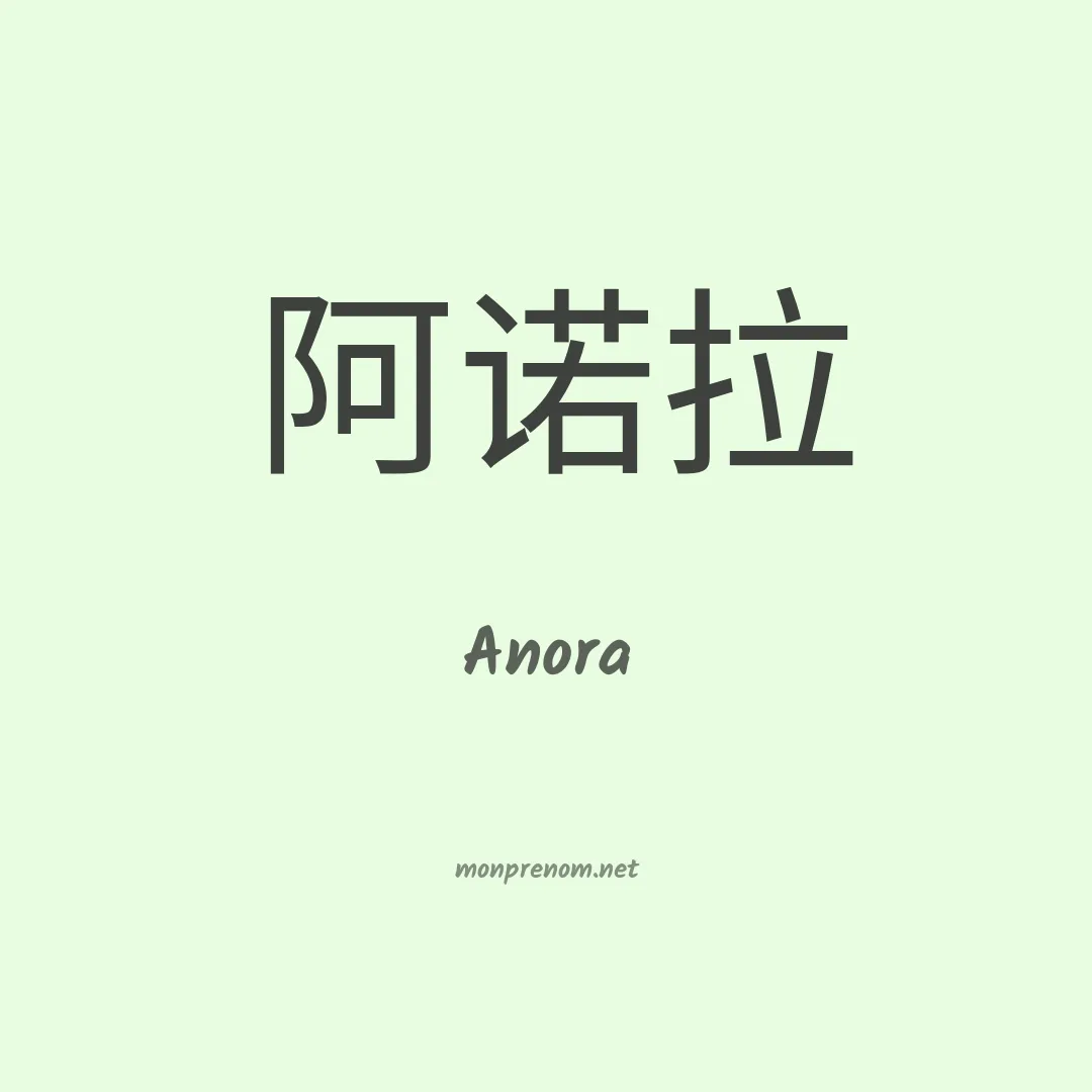 Anora en chino