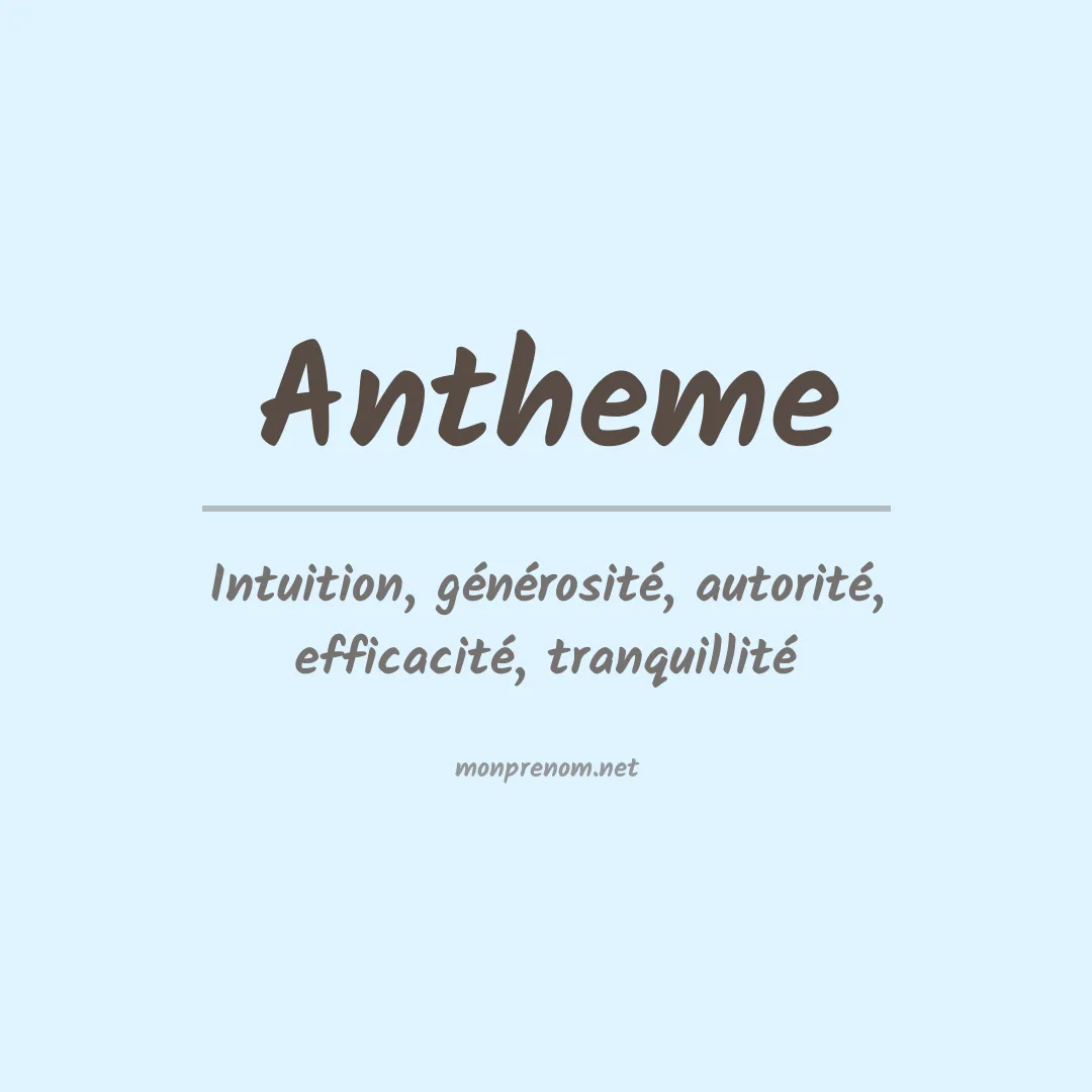 Signification du Prénom Antheme Signification du Prénom Antheme