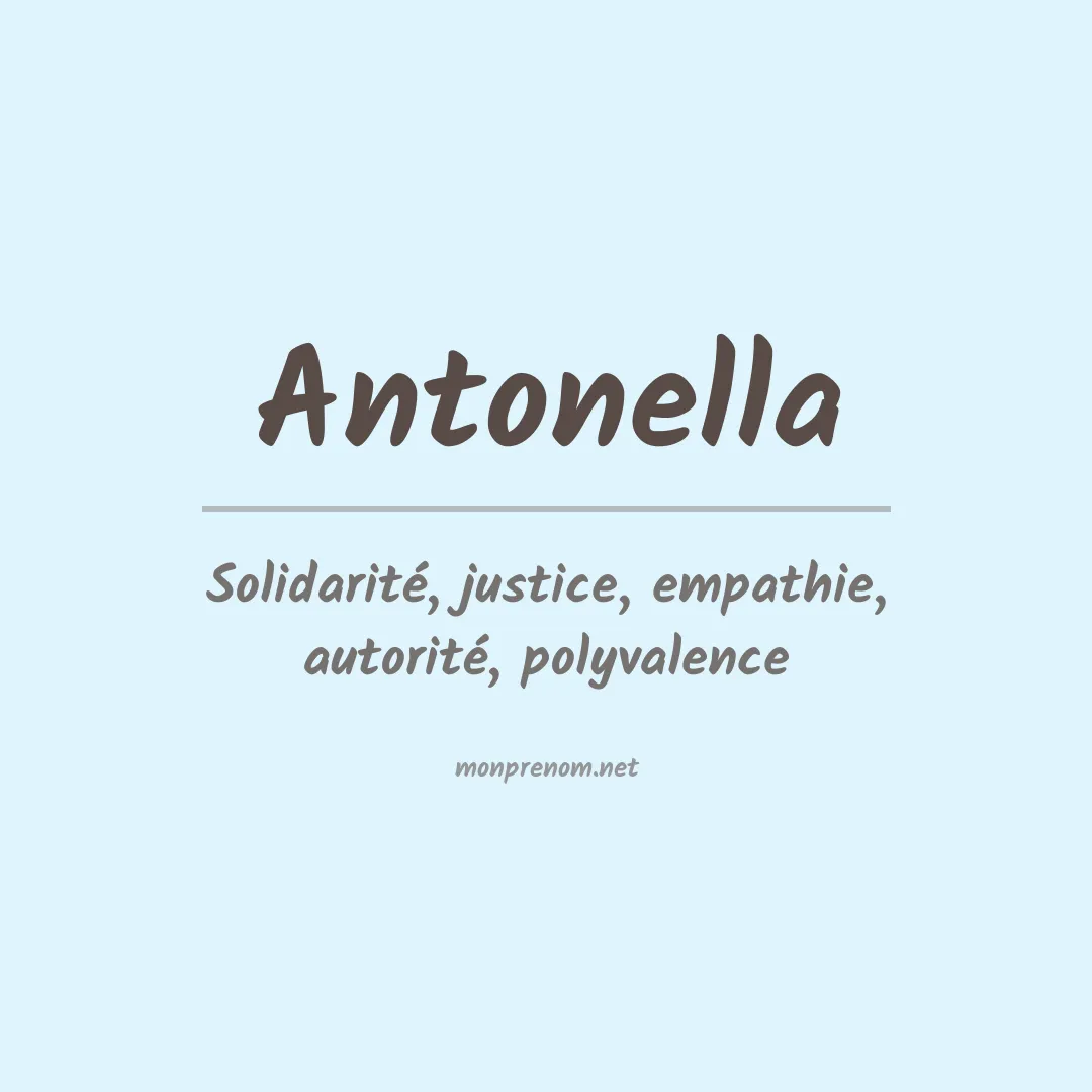 Signification du Prénom Antonella