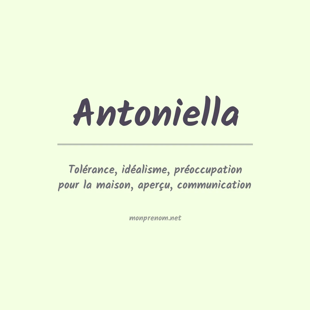 Signification du Prénom Antoniella